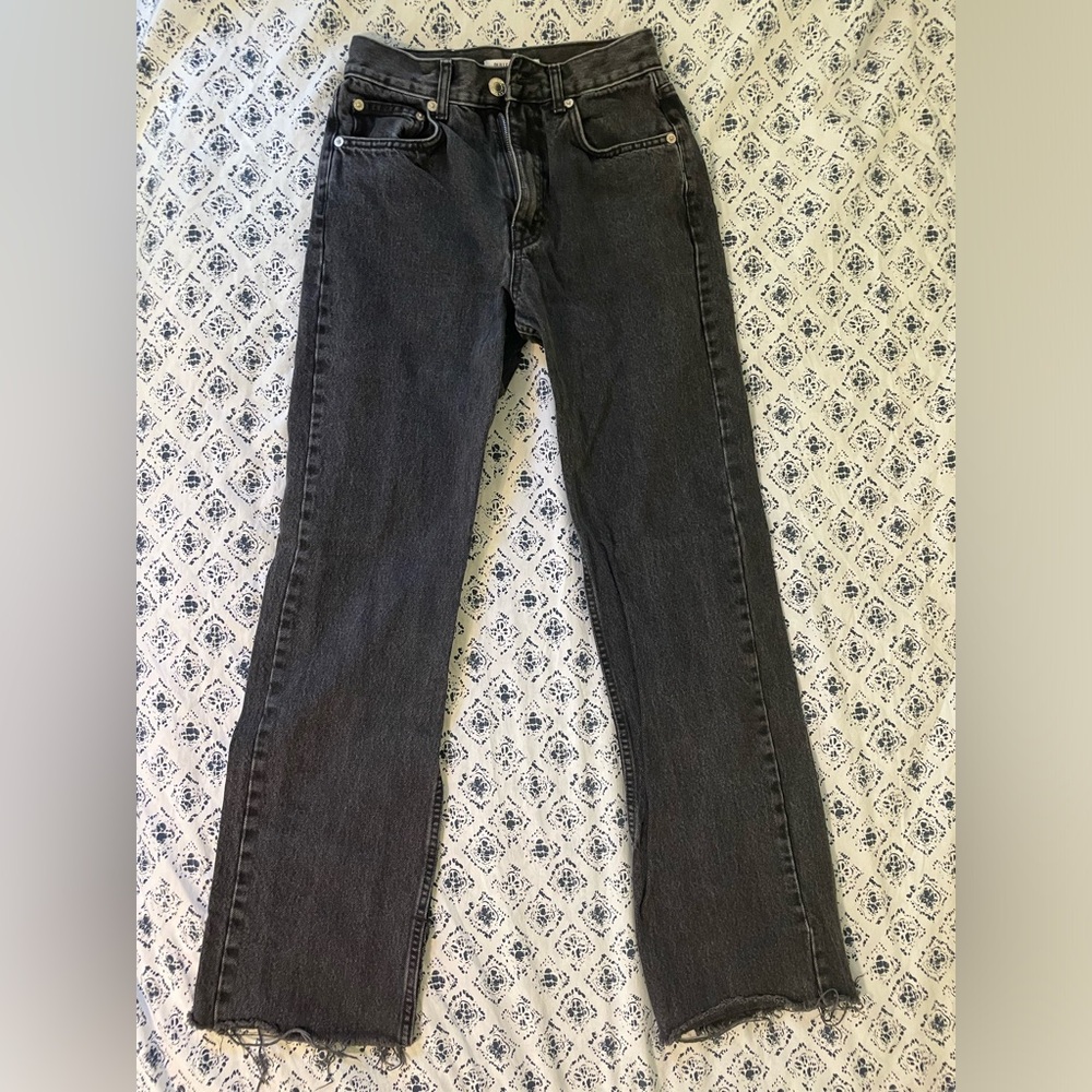 Pull and Bear US size 2 black straight leg jeans